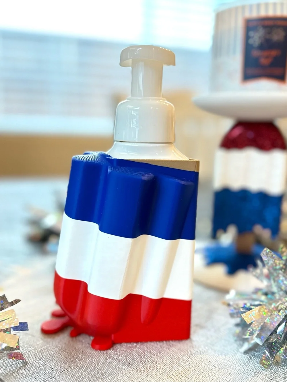 Patriotic Red, White, and Blue Popsicle Soap holder for Bath & Body Works